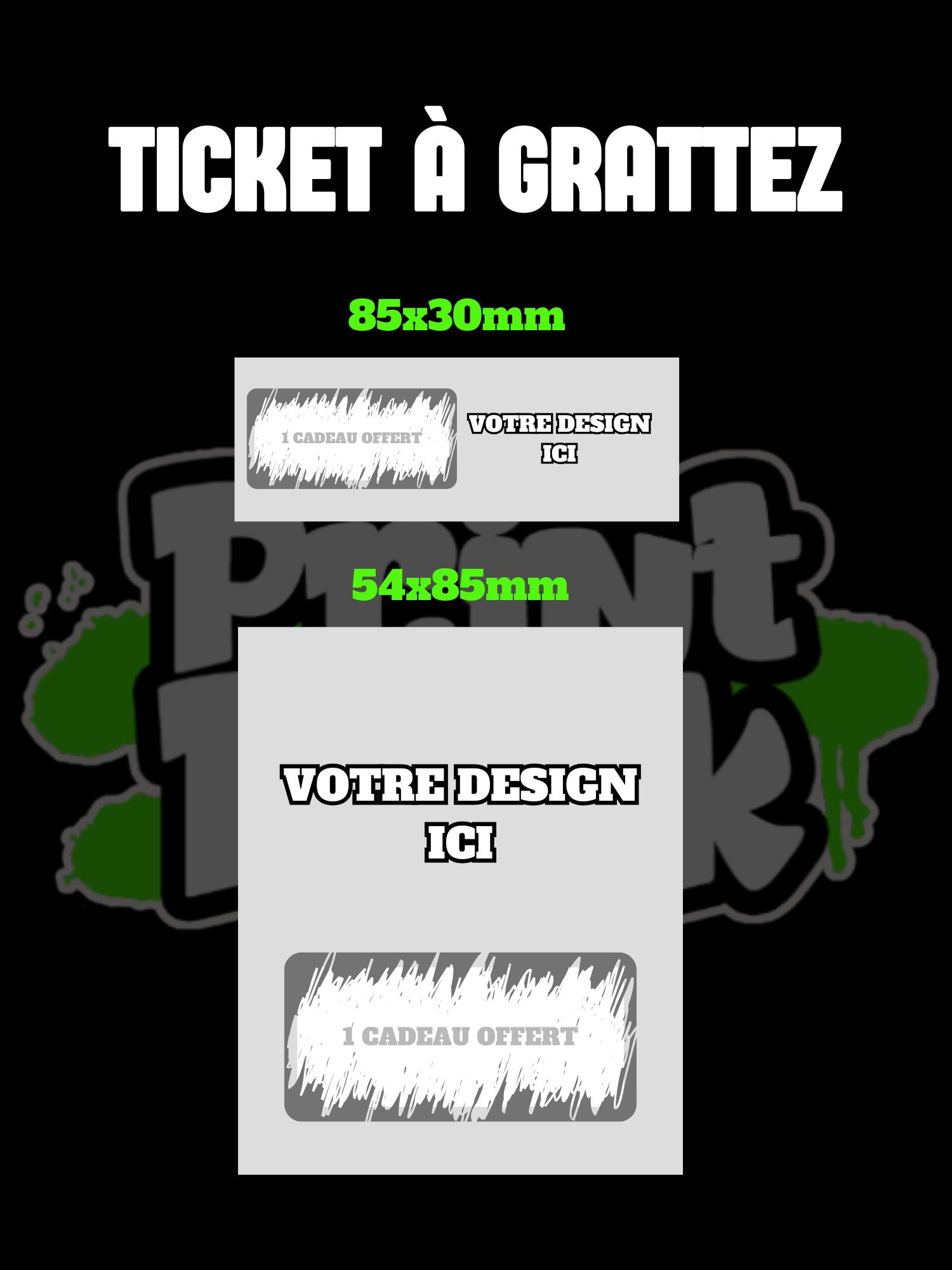 Ticket à gratter personnalisés