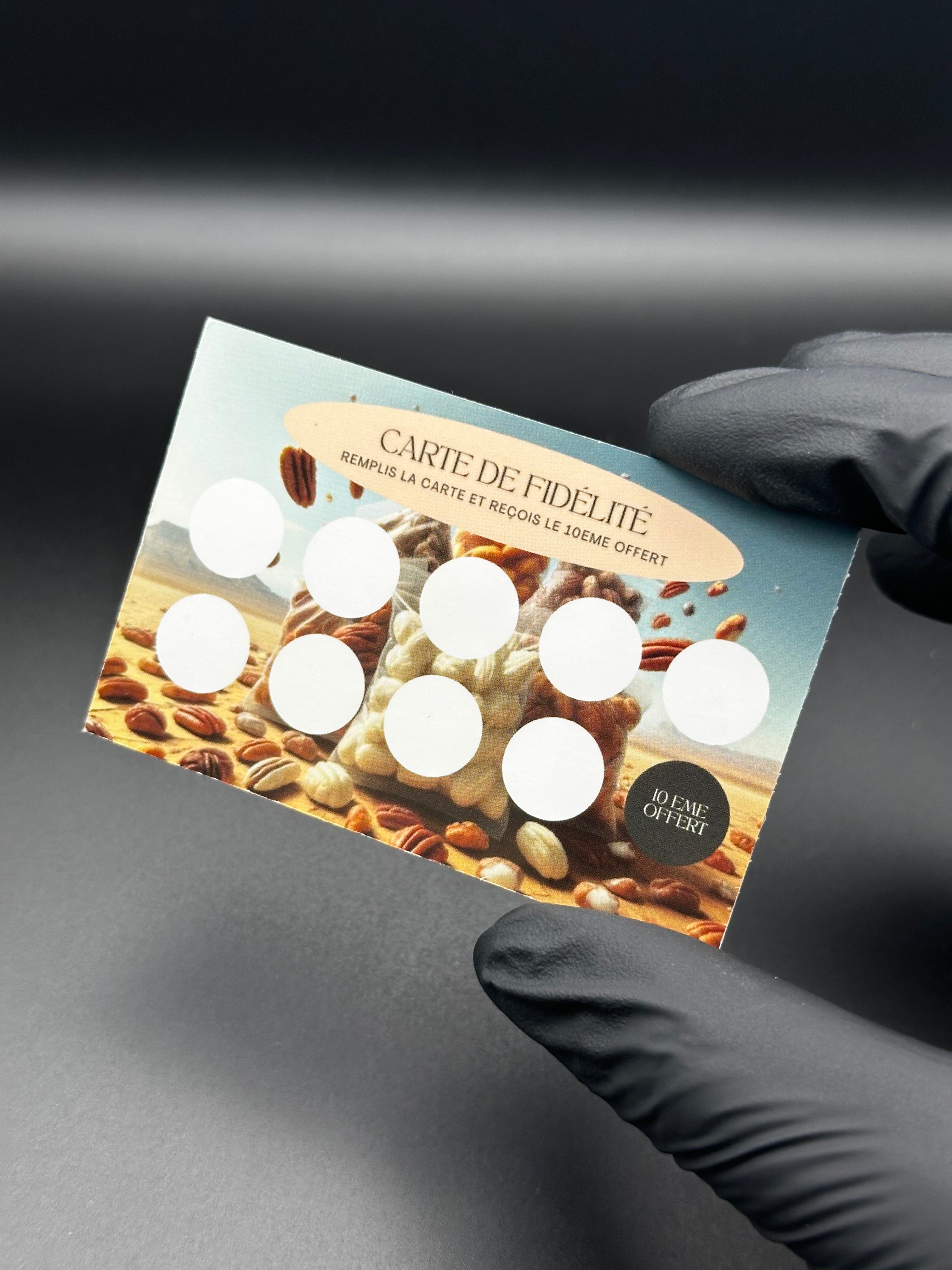 Cartes de fidélité et cartes de visite personnalisées
