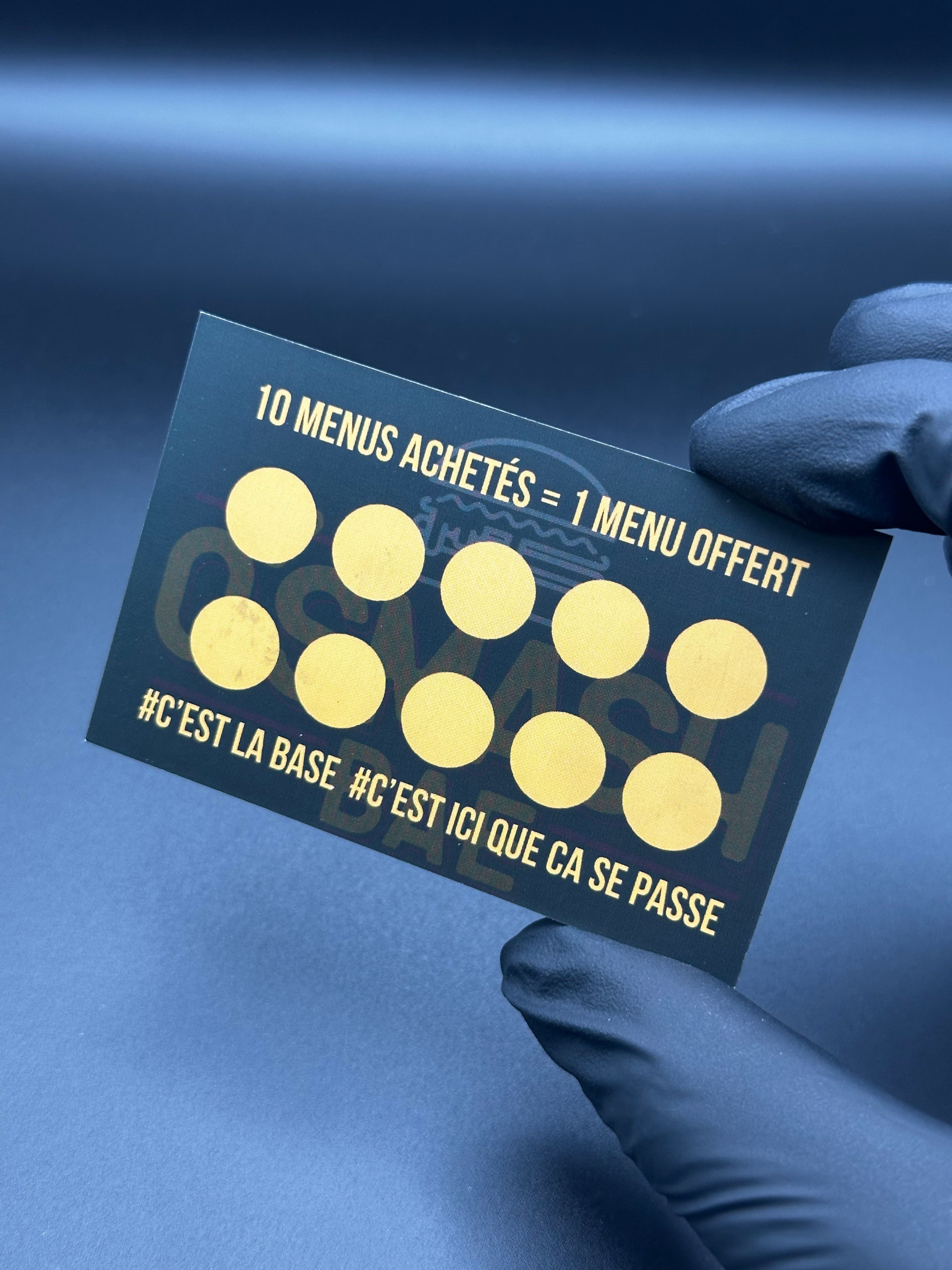 Cartes de fidélité et cartes de visite personnalisées